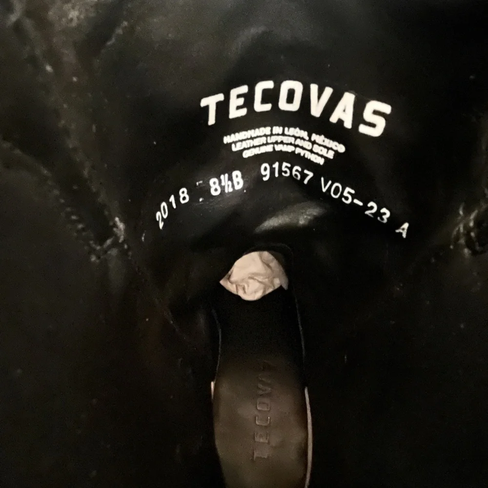 Tecovas Savannah Midnight Python Size 8.5 - Picture 6 of 6